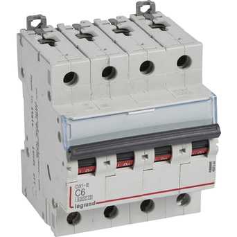 Автоматический выключатель DX3-E C6 4П 6000/6kA