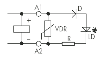 Модуль индикации и защиты; LED + Варистор (24В AC/DC)