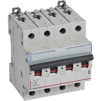 Автоматический выключатель DX3-E C4 4П 6000/6kA