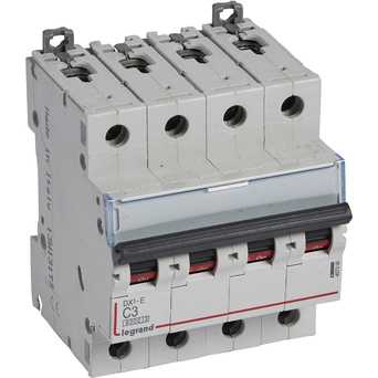 Автоматический выключатель DX3-E C3 4П 6000/6kA