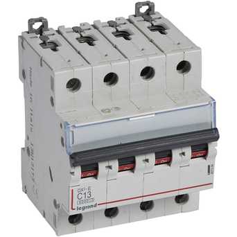 Автоматический выключатель DX3-E C13 4П 6000/6kA