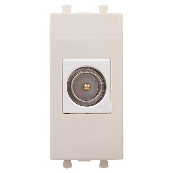 Розетка TV одиночная модульная, "Avanti", "Ванильная дымка", 1 модуль