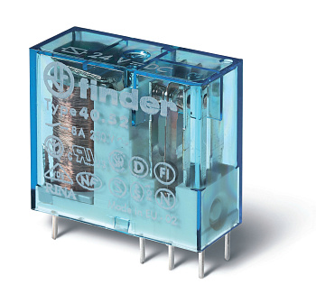 Миниатюрное универсальное электромеханическое реле;  2CO 8A; контакты AgNi; катушка 24В DC; степень защиты RTII