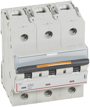 Автоматический выключатель DX3 3П D50A 25кА