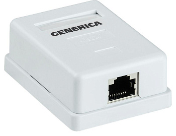 Розетка инф. настенная RJ45 кат. 5Е FTP 1 порт GENERICA