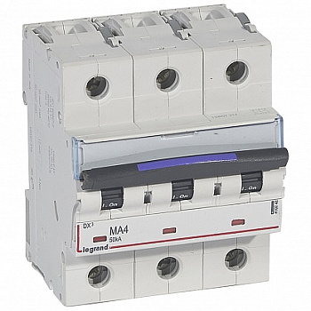 DX3 Автоматический выключатель  50кА 4А 3п MA