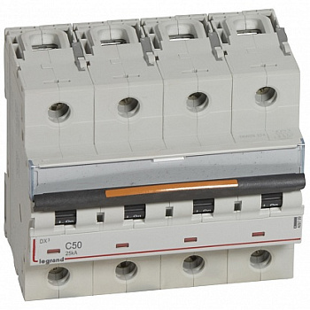 Автоматический выключатель DX3 4П C50A 25кА