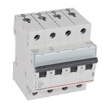 Автоматический выключатель TX3 C20A 4П 6000/10kA
