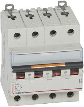 Автоматический выключатель DX3 4П C16A 25кА