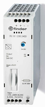 Импульсный источник питания; вход 120...240В AC/220В DC; выход 24В DC, 120Вт; компактный; степень защиты IP20