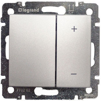 Светорегулятор (диммер) Legrand Valena  кнопочный 400Вт (алюминий)   770262 