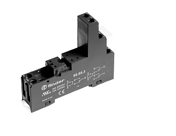 Розетка с винтовыми клеммами (с зажимной клетью) для реле 40.31; применяются модули 99.80; в комплекте металлическая клипса 095.71; версия: черный цвет (заказ минимум/кратно 1000шт)