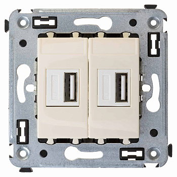 USB зарядное устройство в стену, "Avanti", "Ванильная дымка"