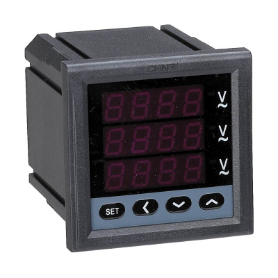 Вольтметр цифровой PZ7777-3S 500В Uпит=220В 3ф 96x96 (CHINT)