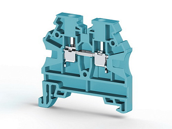 Клеммник на DIN-рейку 2,5мм.кв. (синий); AVK2,5 RD (RP)