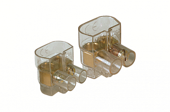 Изолированный винтовой зажим соединительный до 100А для соединения до 2 жил сечением до 16кв.мм 2 отверстия