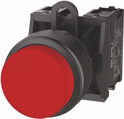 Кнопка серии TS2, выпуклый тип, автоматическая блокировка, красн.