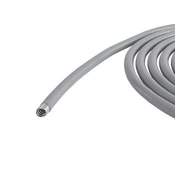 Металлорукав DN 20мм в гладкой ПВХ изоляции, Dвн 20,5 мм, Dнар 27,0, 50 м, цвет серый