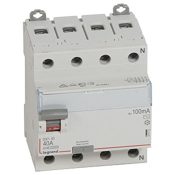 ВДТ DX3 4П 40А AC 100мА N спр. ВДТ DX3 4П 40А AC 100мА N спр.