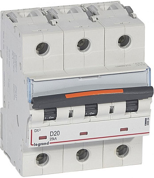 Автоматический выключатель DX3 3П D20A 25кА