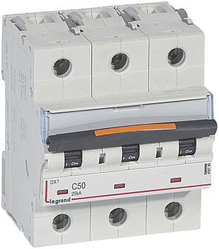 Автоматический выключатель DX3 3П C50A 25кА