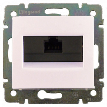 Розетка RJ45  Legrand Valena 1 выход Кат.5e UTP (белая) монтаж на захватах   774230  Розетка RJ45  Legrand Valena 1 выход Кат.5e UTP (белая) монтаж на захватах   774230