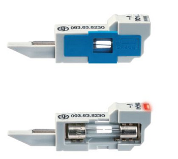 Держатель для предохранителя для интерфейсных модулей реле 39 серии; светодиодная индикация предохранителя; для цепей 230В AC