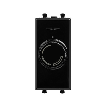 Диммер поворотный модульный, "Avanti", "Черный квадрат", 1 модуль