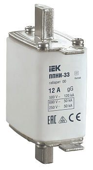 Плавкая вставка предохранителя ППНИ-33, габарит 00, 12А