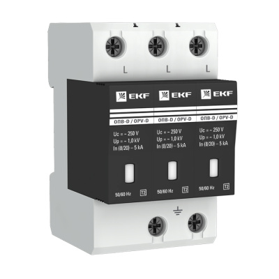 Ограничитель импульсных напряжений ОПВ-D/3P In 5кА 275В с сигн. EKF PROxima
