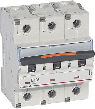 Автоматический выключатель DX3 3П D125A 25кА