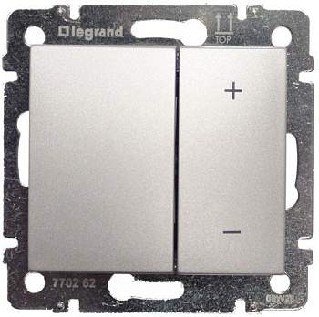Светорегулятор (диммер) кнопочный Legrand Valena 60-600Вт (алюминий)   770274