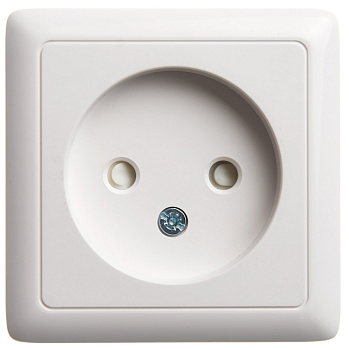 ХИТ О/У РОЗЕТКА без заземления со шторками 10А, 250В, БЕЛЫЙ. Россия