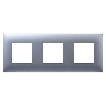 Рамка "Avanti", "Закаленная сталь", 3 поста (6 мод.)