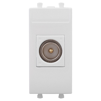 Розетка TV одиночная модульная, "Avanti", "Белое облако", 1 модуль