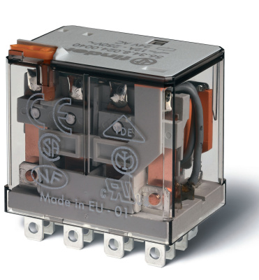 Миниатюрное силовое электромеханическое реле;  4CO 12A; контакты AgNi; катушка 48В DC; степень защиты RTI; опции: нет