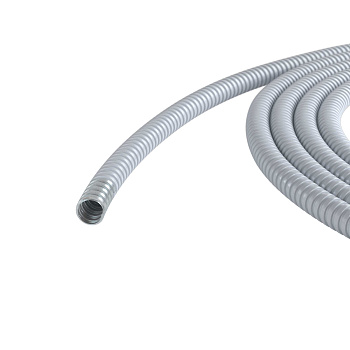 Металлорукав DN 15мм в герметичной ПВХ изоляции, Dвн 15,5 мм, Dнар 19,5, 50 м, цвет серый