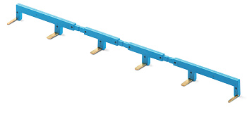 6-полюсный шинный соединитель синий