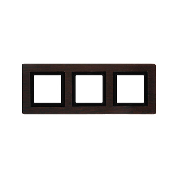 Рамка из натурального дерева, "Avanti", венге, 3 поста (6 мод.)