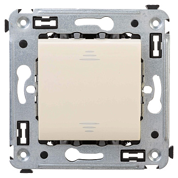 Выключатель одноклавишный в стену, "Avanti", "Ванильная дымка"