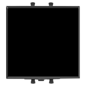 Переключатель одноклавишный модульный, "Avanti", "Черный квадрат", 2 модуля